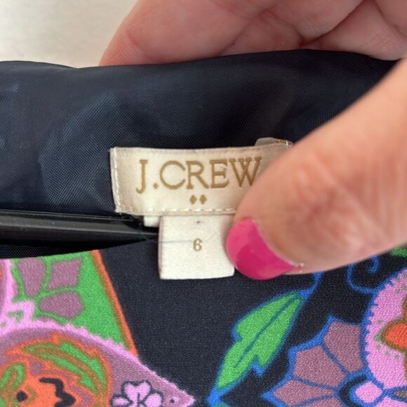 J Crew Women’s Geometric Medallion Print Short Sleeve Gallery Shift Dress Size 6 - Picture 5 of 10